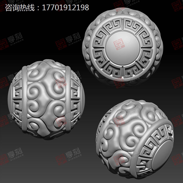 新款玉石珠子雕刻图案