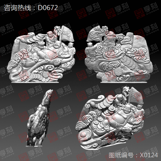 佛祖摆件精雕机电脑图纸