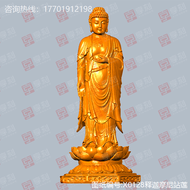 如来佛立体摆件精雕图