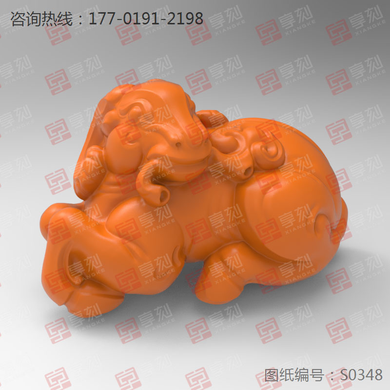 山羊摆件茶宠立体玉雕机玉雕图