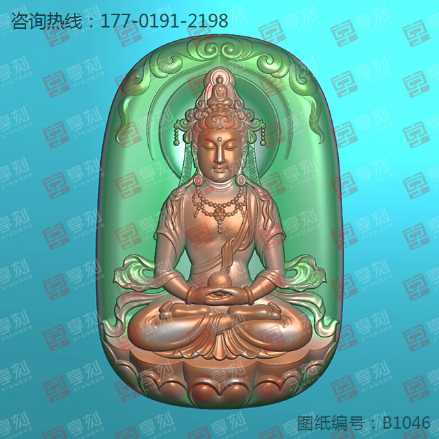 翡翠观音吊坠玉雕图纸_玉石加工全套设备厂家
