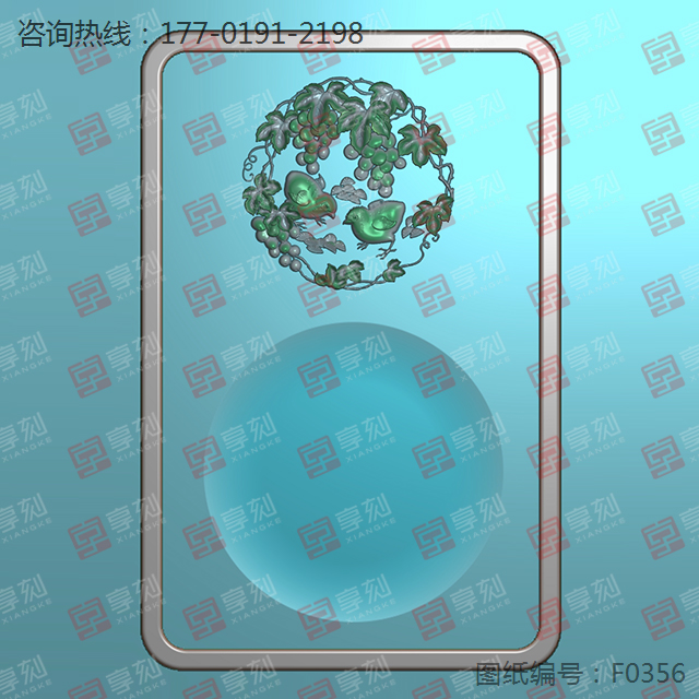 花鸟砚台玉雕电脑雕刻图纸_玉石雕刻机