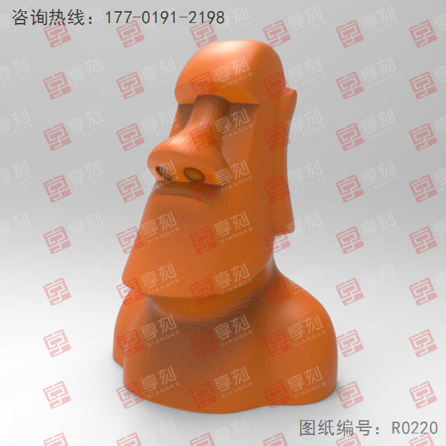 魔艾石像立体模型图纸_五轴雕刻机厂家