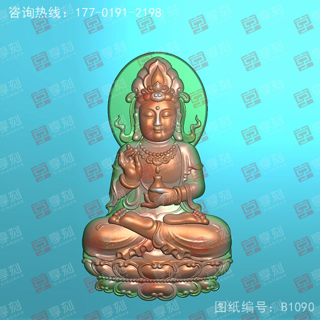 正装观音玉石玉器电脑精雕图纸_五轴雕刻机厂家