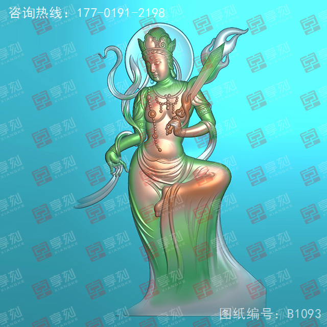 和田玉度母挂件玉石电脑精雕图_享刻玉石雕刻机厂家