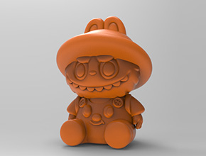 背书包拉布布摆件立体3d模型图stl_享刻五轴雕刻