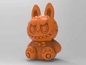 拉布布熊摆件立体3d模型图stl_享刻五轴雕刻机