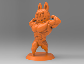 肌肉拉布布电脑3d模型图stl_享刻五轴雕刻机