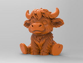 高地牛摆件电脑3d模型图stl_享刻五轴雕刻机