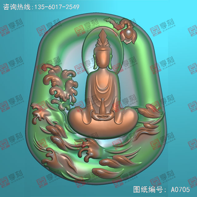 无相佛<2>玉石电脑数控精雕图纸_享刻玉石雕刻机