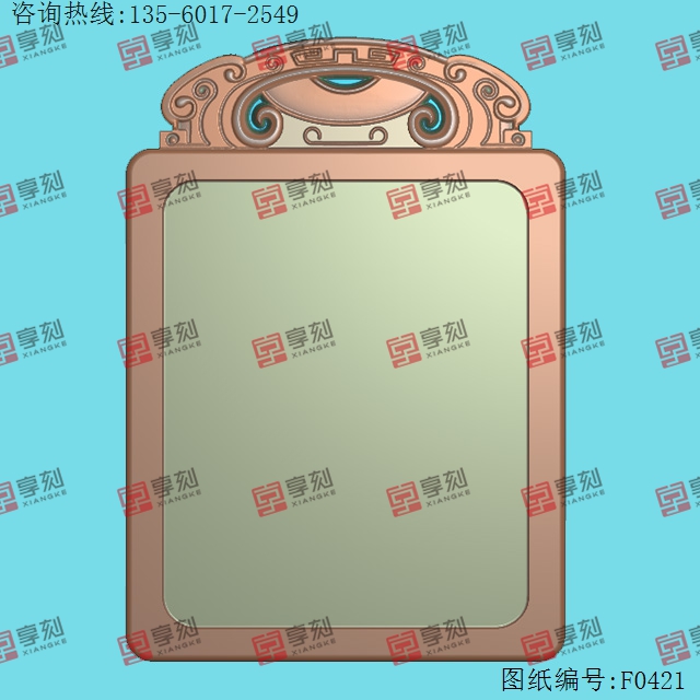 边框仿古平安牌框电脑图纸_享刻玉石雕刻机