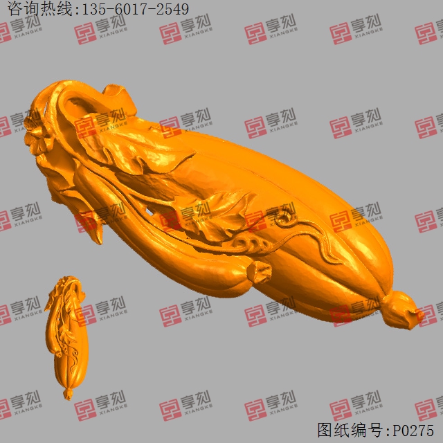 丝瓜摆件玉雕机玉雕精雕图_享刻数控雕刻机厂家
