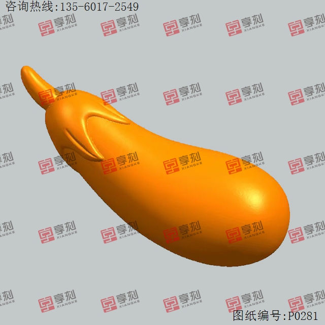 茄子摆件玉雕机玉雕精雕图_享刻数控雕刻机厂家