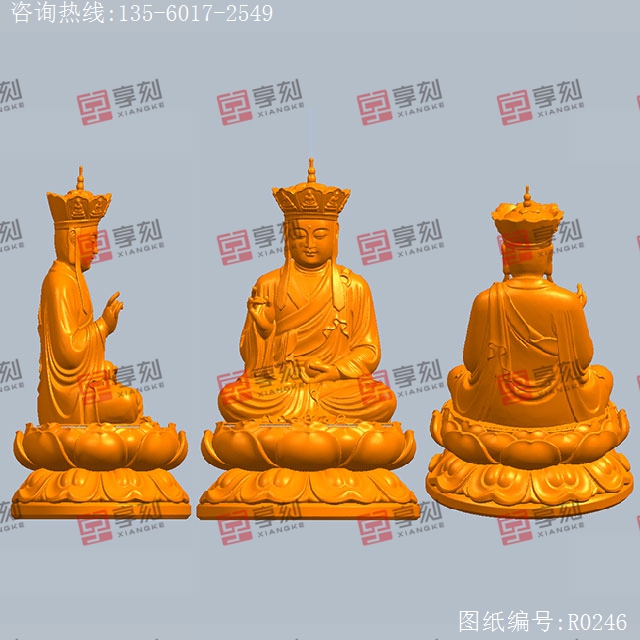 地藏王到底是菩萨雕像人物雕塑3d立体STL模型图纸_五轴玉石雕刻机厂家