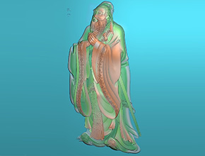 孔子浮雕人物精雕图纸_享刻玉石雕刻机