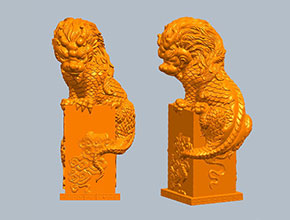 坐立招瑞兽麒麟貔貅立体3d模型图stl_享刻五轴雕