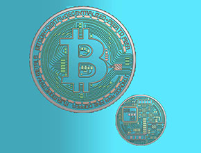 比特币 电脑模型雕刻图_享刻数控雕刻机厂家