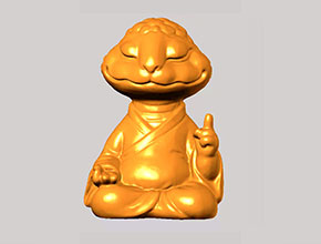 打坐蛇立体3d模型图stl_享刻五轴雕刻机