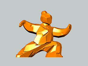 打太极小人3d立体STL模型图纸_五轴玉石雕刻机厂