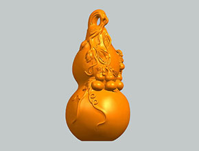 葫芦多个工艺品3d模型图stl_享刻五轴雕刻机