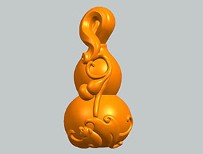 葫芦蝙蝠工艺品3d模型图stl_享刻五轴雕刻机