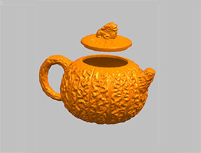 神兽貔貅茶壶电脑3d模型图stl_享刻五轴雕刻机
