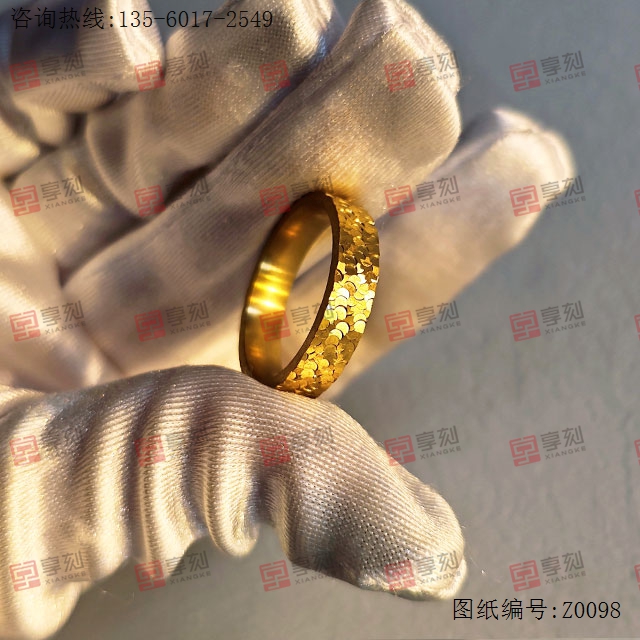 碎碎冰铜银戒指雕刻模型图_金银首饰cnc雕刻机
