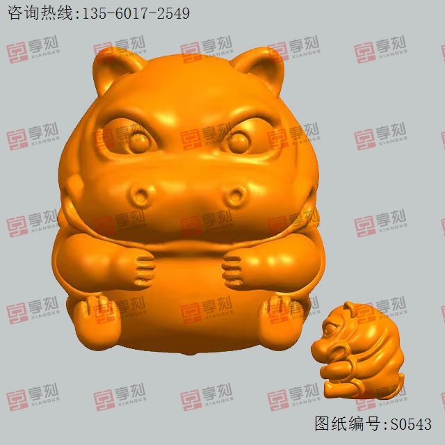 河马模型图纸_五轴雕刻机厂家