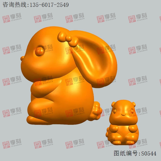 小兔子模型图纸_五轴雕刻机厂家