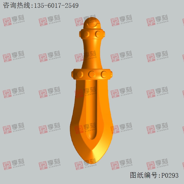 匕首剑刀立体模型精雕图纸