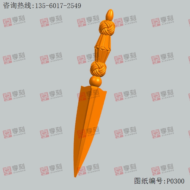 法器金刚撅电脑玉雕模型图_享刻数控雕刻机厂家
