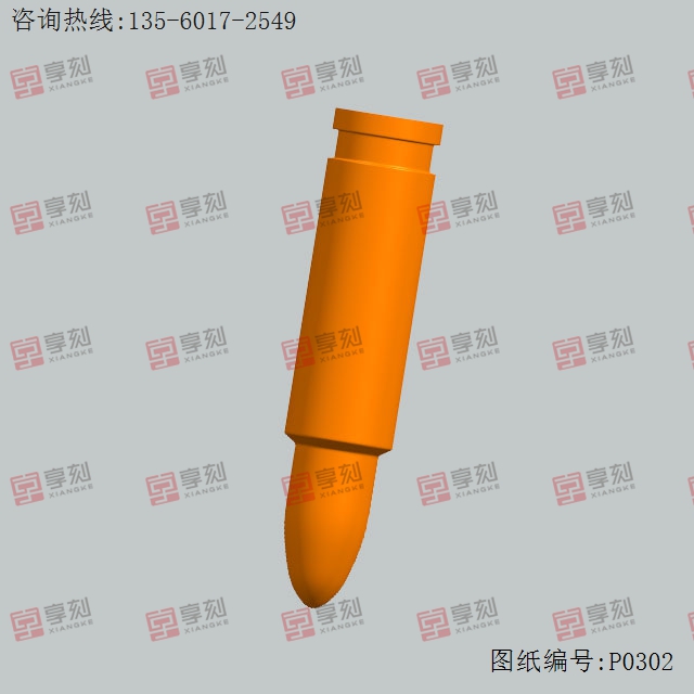 子弹吊坠圆头电脑玉雕模型图_享刻数控雕刻机厂家