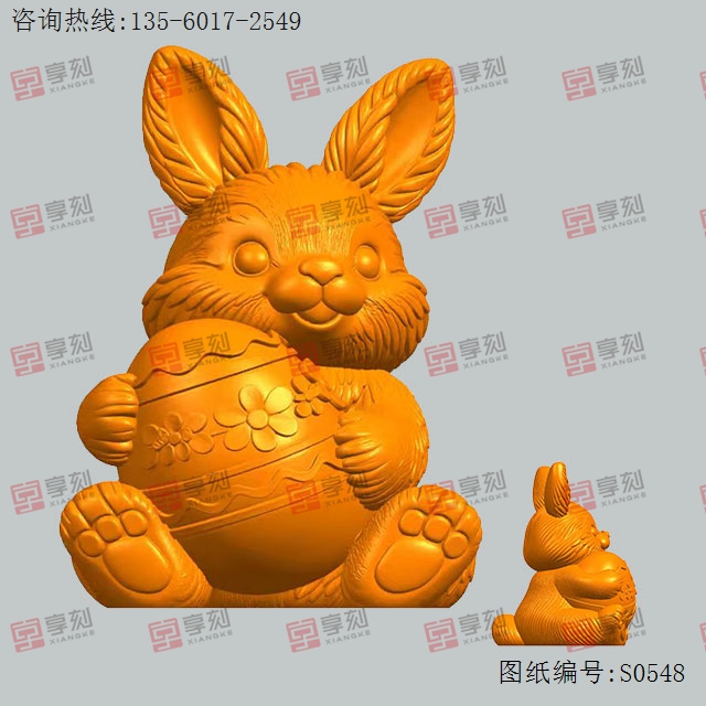 复活节兔子_五轴雕刻机厂家