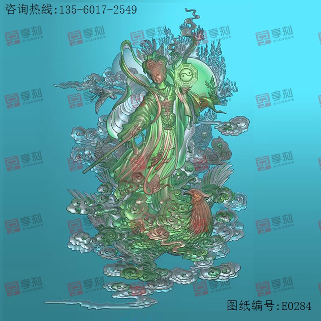九天玄女娘娘玉石精雕图纸下载_电脑玉石雕刻机厂家