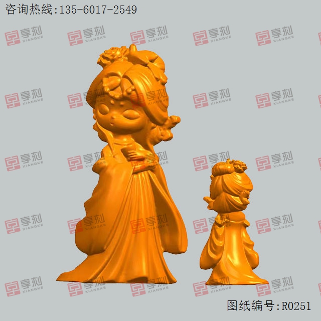 贵妃醉酒3d立体STL模型图纸_五轴玉石雕刻机厂家
