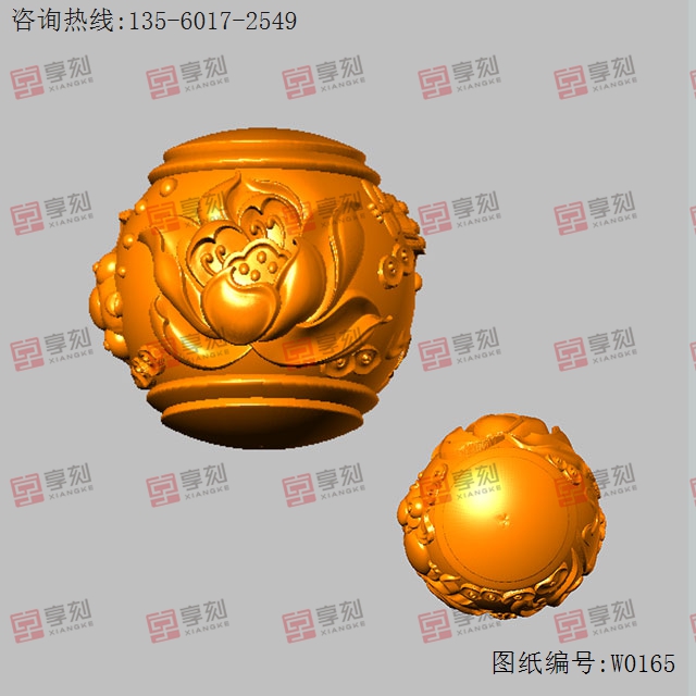 莲花圆珠电脑精雕图纸_五轴雕刻机厂家