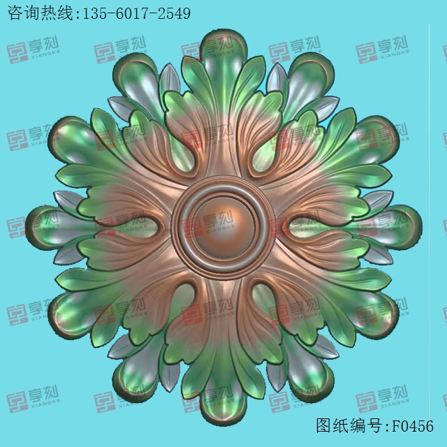 欧式洋花3-玉石电脑数控精雕图纸_享刻玉石雕刻机
