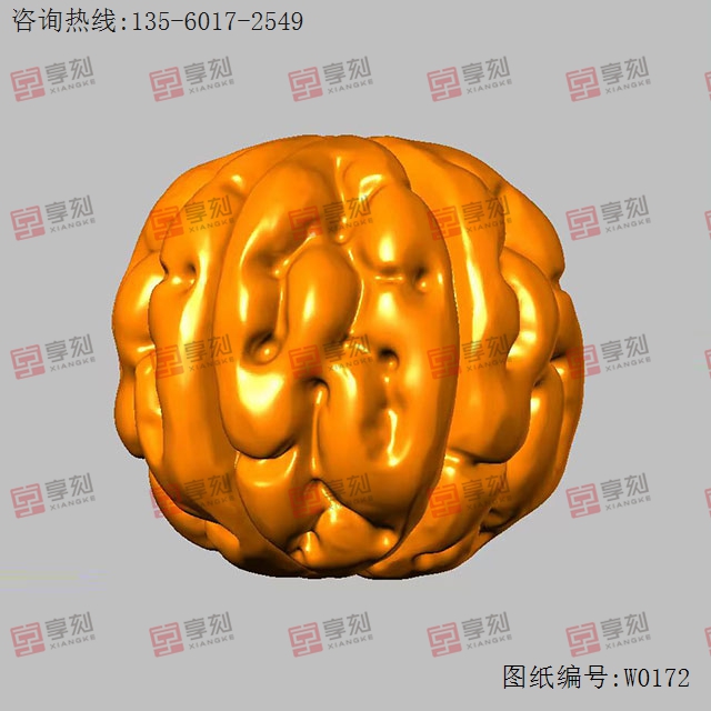 核桃圆珠手串电脑精雕图纸_五轴雕刻机厂家
