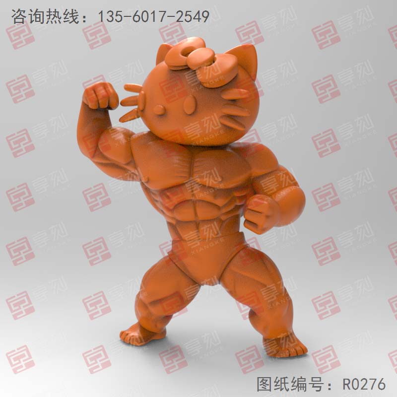 肌肉凯特猫一玉石雕刻图纸_电脑数控玉石雕刻机厂家