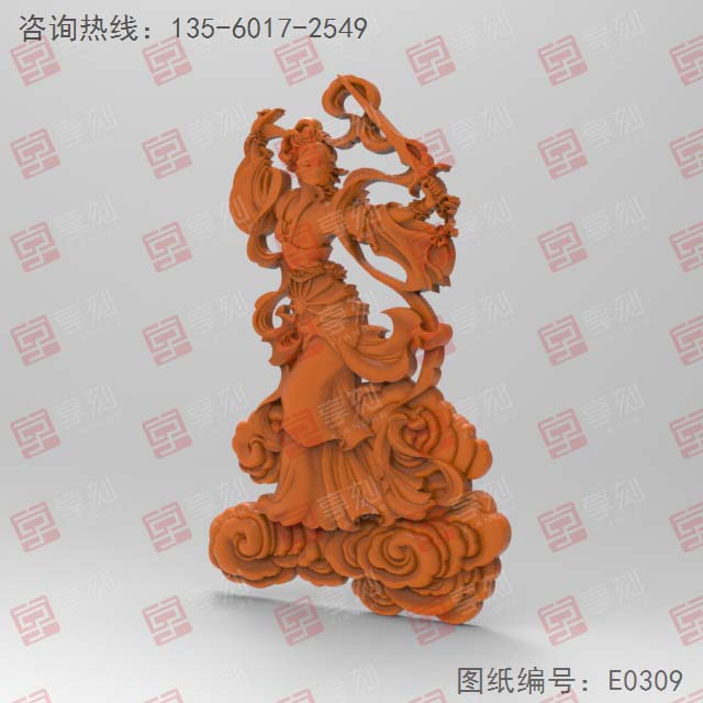 九天玄女浮雕木工玉石图纸_电脑数控玉石雕刻机厂家