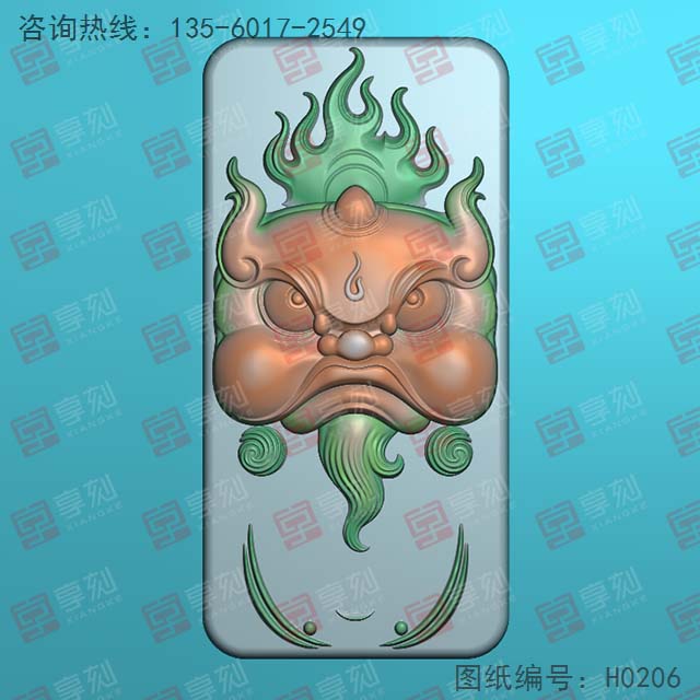 仿古兽头四六牌玉石图纸_电脑数控玉石雕刻机厂家