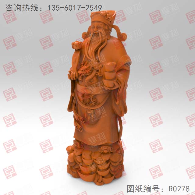 福星立体摆件玉石图纸_五轴数控玉石雕刻机厂家