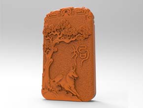 生肖狗浮雕玉石图纸_电脑数控玉石雕刻机厂家